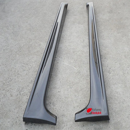 For  EVO 10 Sexy Style Carbon Fiber Side Skirt CF