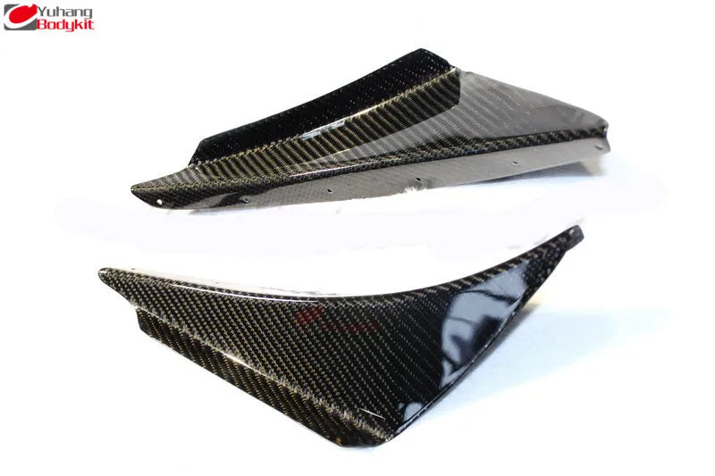 New 2003-2005 Lancer Evoulation 8 EVO 8 Front Bumper Canard 2 Pcs (One Side High Glossy) Carbon Fiber Easy Installation