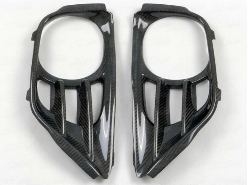 Carbon Fiber Exhaust Surround Shroud Heat Shield 2pcs Fit for 2008-2010 Skyline R35 GTR B Style