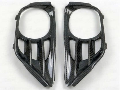 Carbon Fiber Exhaust Surround Shroud Heat Shield 2pcs Fit for 2008-2010 Skyline R35 GTR B Style