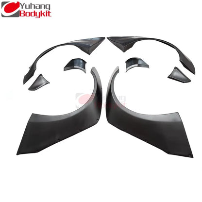 For 08-14 Skyline R35 GTR GTR35 Liberty Walk Style 8 PCS Glass Fiber Front & Rear Fender