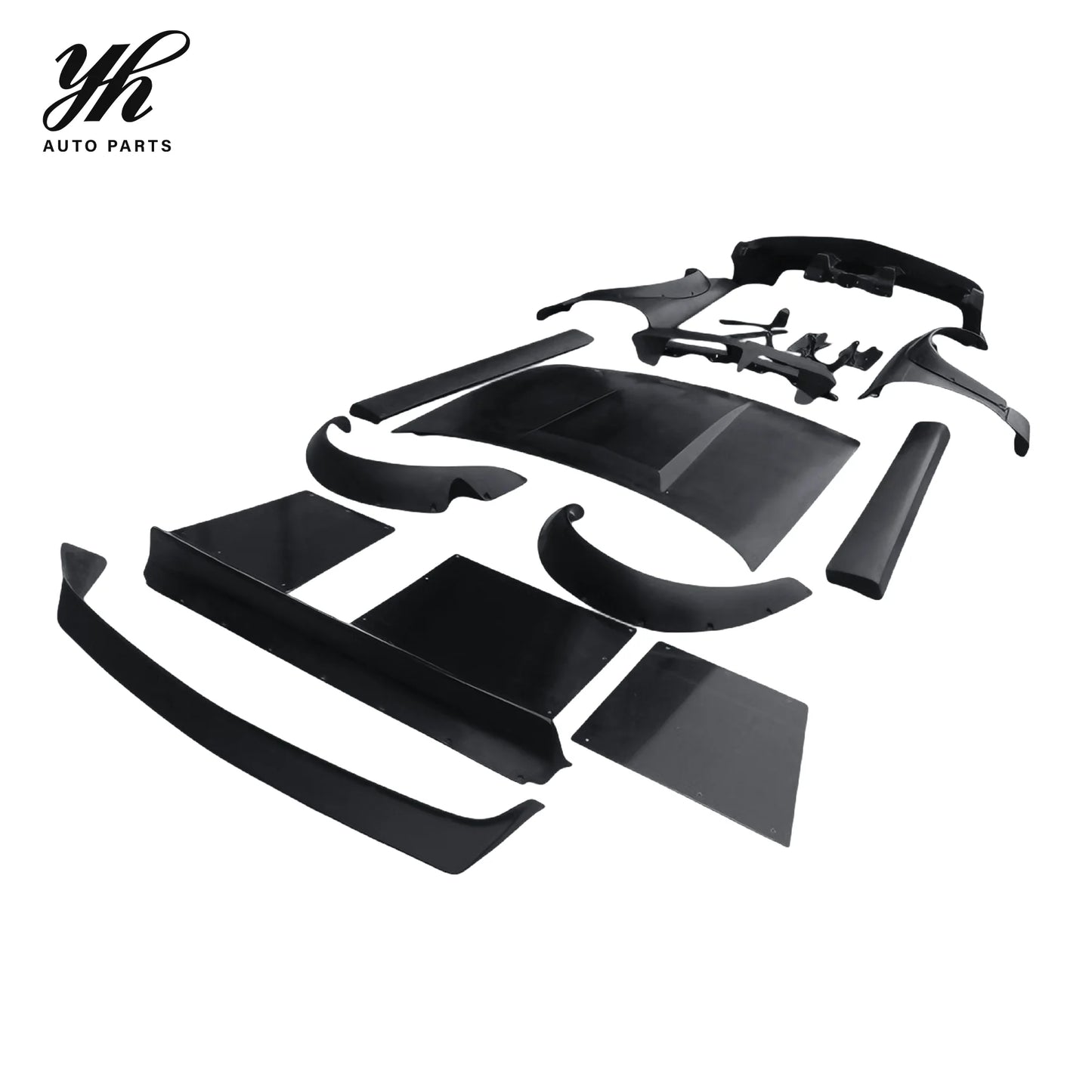 Rocket Bunny Carbon Fiber Glass Fiber Finish Body Kit Bumper Fender Spoiler for S14 (1993-1999) Black High Quality Easy