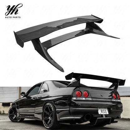 Fiberglass Bee-R Style Rear Spoiler GT Wing for Nissan Skyline R33 GTS-T GTR Coupe Racing Bodykit Parts