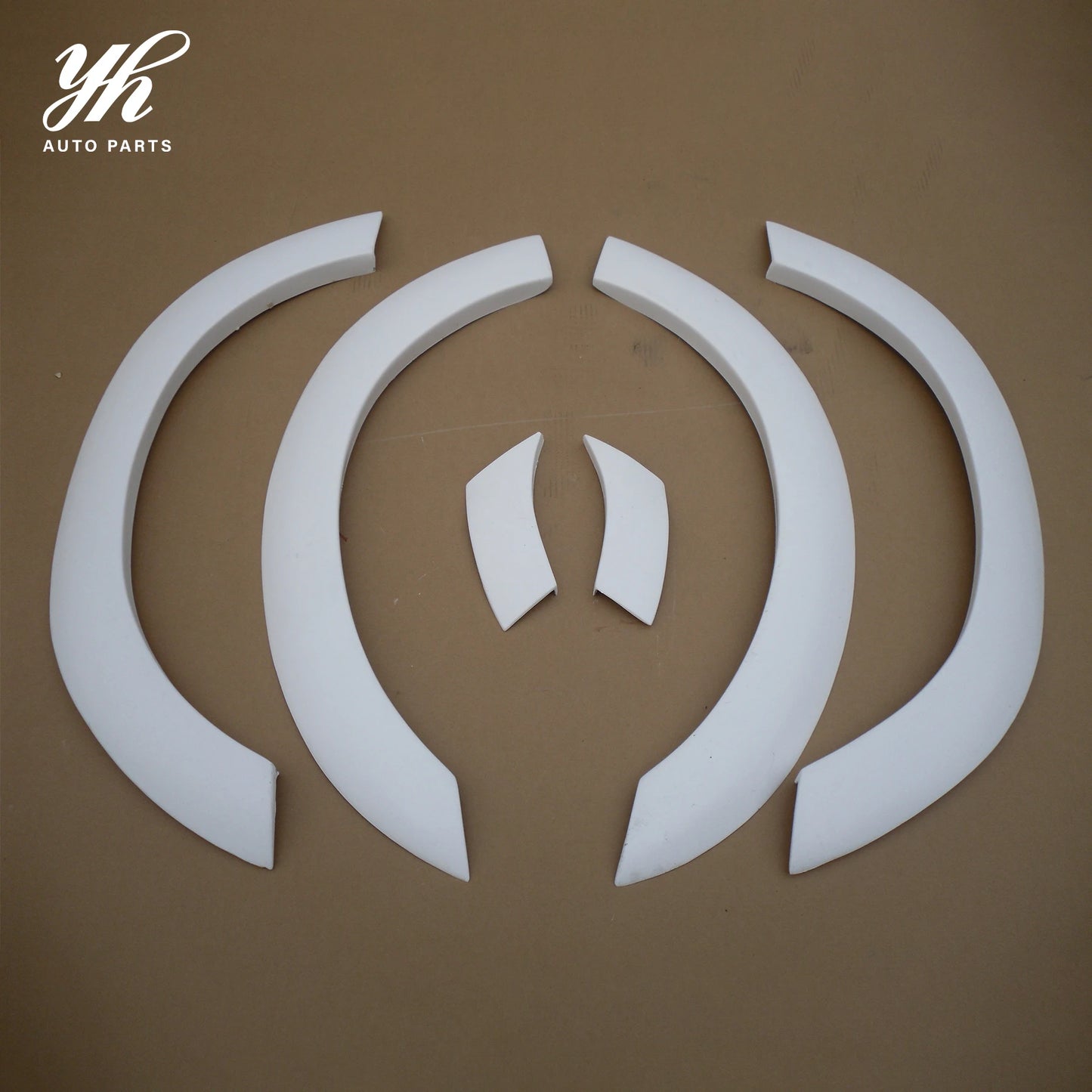 YH Black High Glossy Wheel Arches Extension for Skyline R33 GTST/GTR 400R 6pcs FRP Fiber Glass 100% Fitment Easily Installed