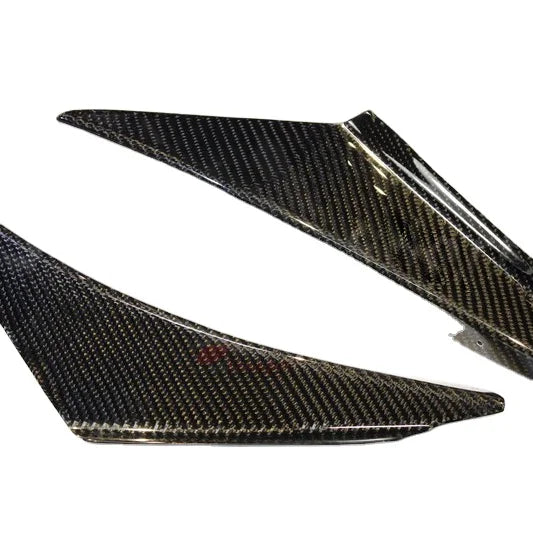 New 2003-2005 Lancer Evoulation 8 EVO 8 Front Bumper Canard 2 Pcs (One Side High Glossy) Carbon Fiber Easy Installation