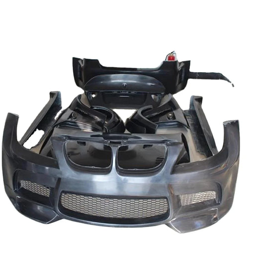 New for 3 Series E90 Conversion White Wide Body Kit Glass Fiber Front/Rear Bumpers Side Skirts Rear Lip Fenders 100%