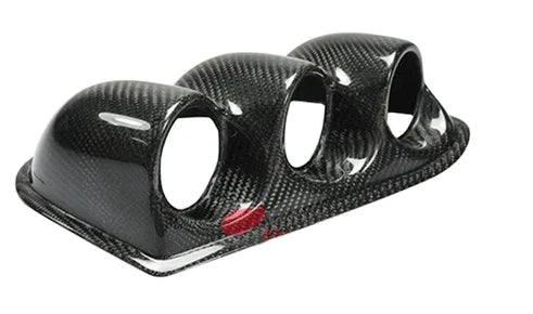 YH Carbon Fiber CF Bodykit for 2003-2007 Evolution EVO 7/8/9 RHD DASH TRIPLE GAUGE POD (52/60MM) 3K Twill Weave Finish