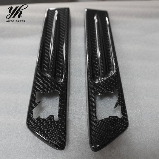 Glossy Carbon Fiber GTR Logo Badge Shell Protector 2Pcs Set for Nissan GTR R35 Exterior Styling Decoration Parts