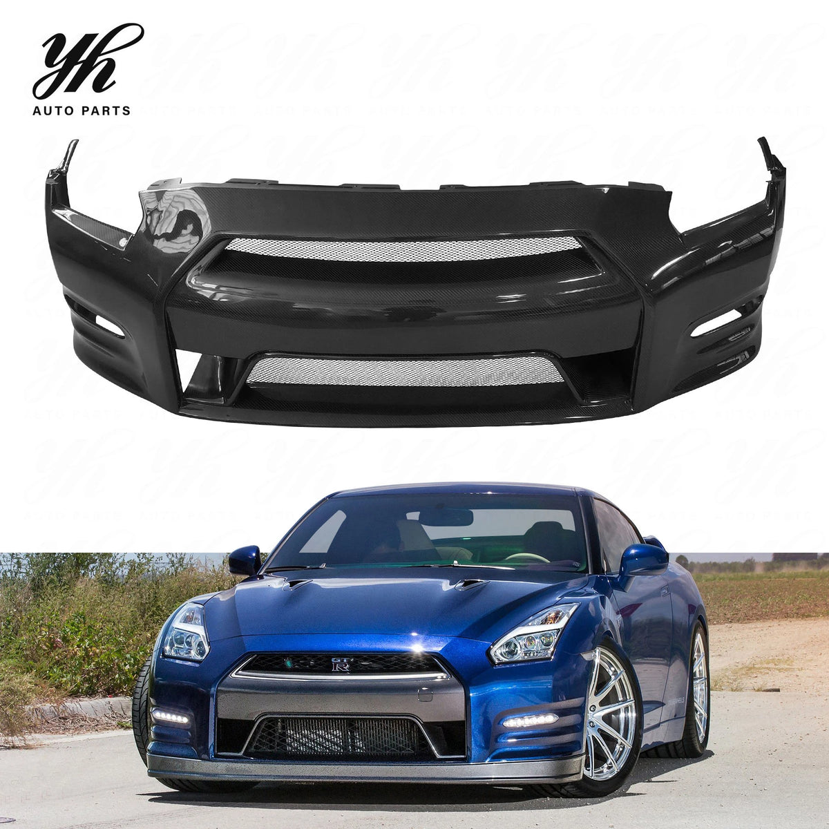 Factory Direct Sales 2008-2013 R35 GTR DBA-OEM-Style Front Bumper Carbon Fiber