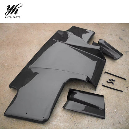 Glass Fiber GFRP Rear Diffuser 3pcs with Metal Fitting Accessories Kit Fit for 1995-1998 Skyline R33 GTR TS Top-Secret
