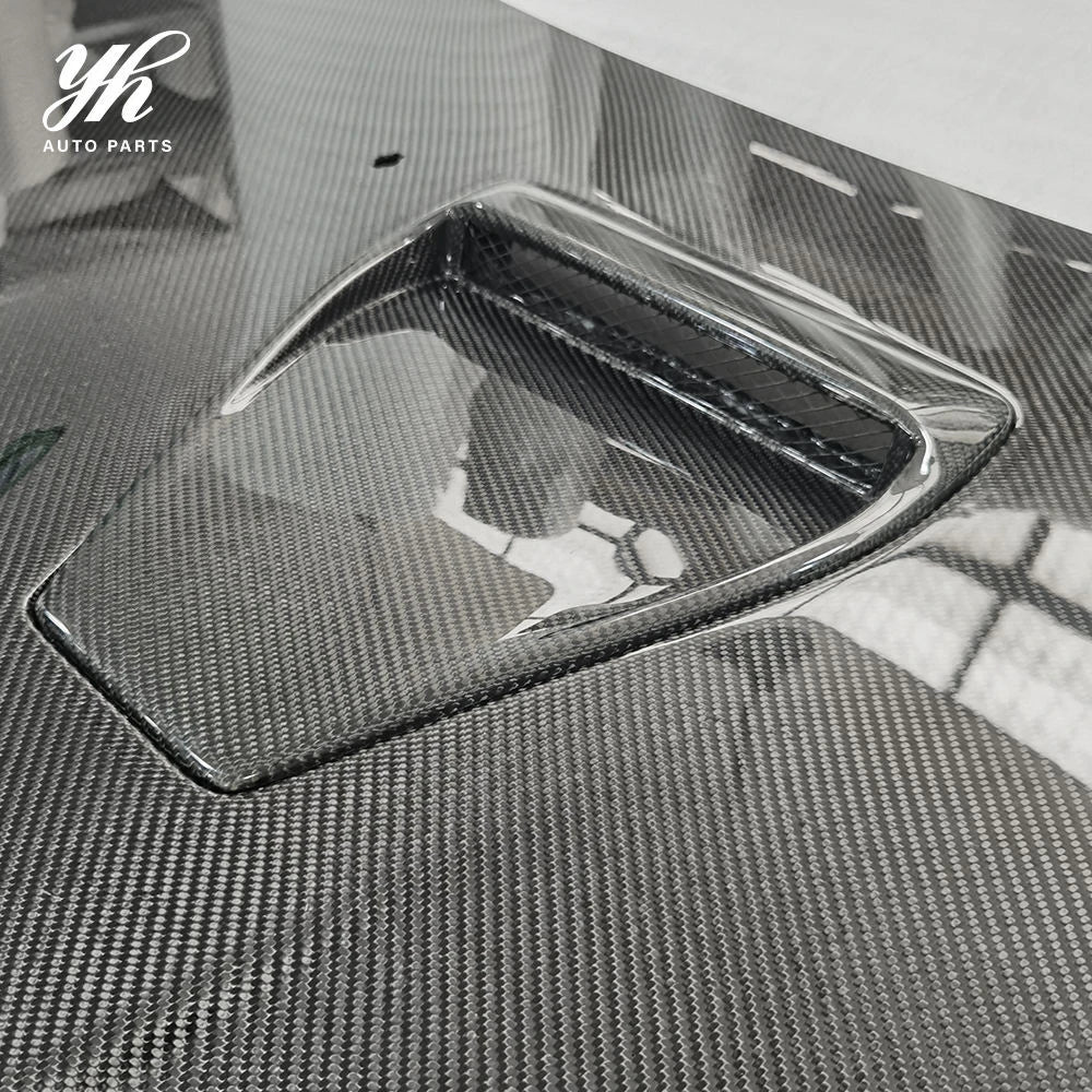 OEM Style Carbon Fiber Front Hood Scoop Air Intake Vent Bonnet for Mitsubishi Lancer Evolution EVO 10 EVO X 2008-2012