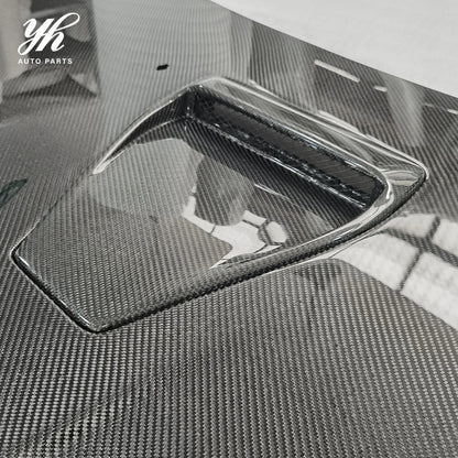 OEM Style Carbon Fiber Front Hood Scoop Air Intake Vent Bonnet for Mitsubishi Lancer Evolution EVO 10 EVO X 2008-2012