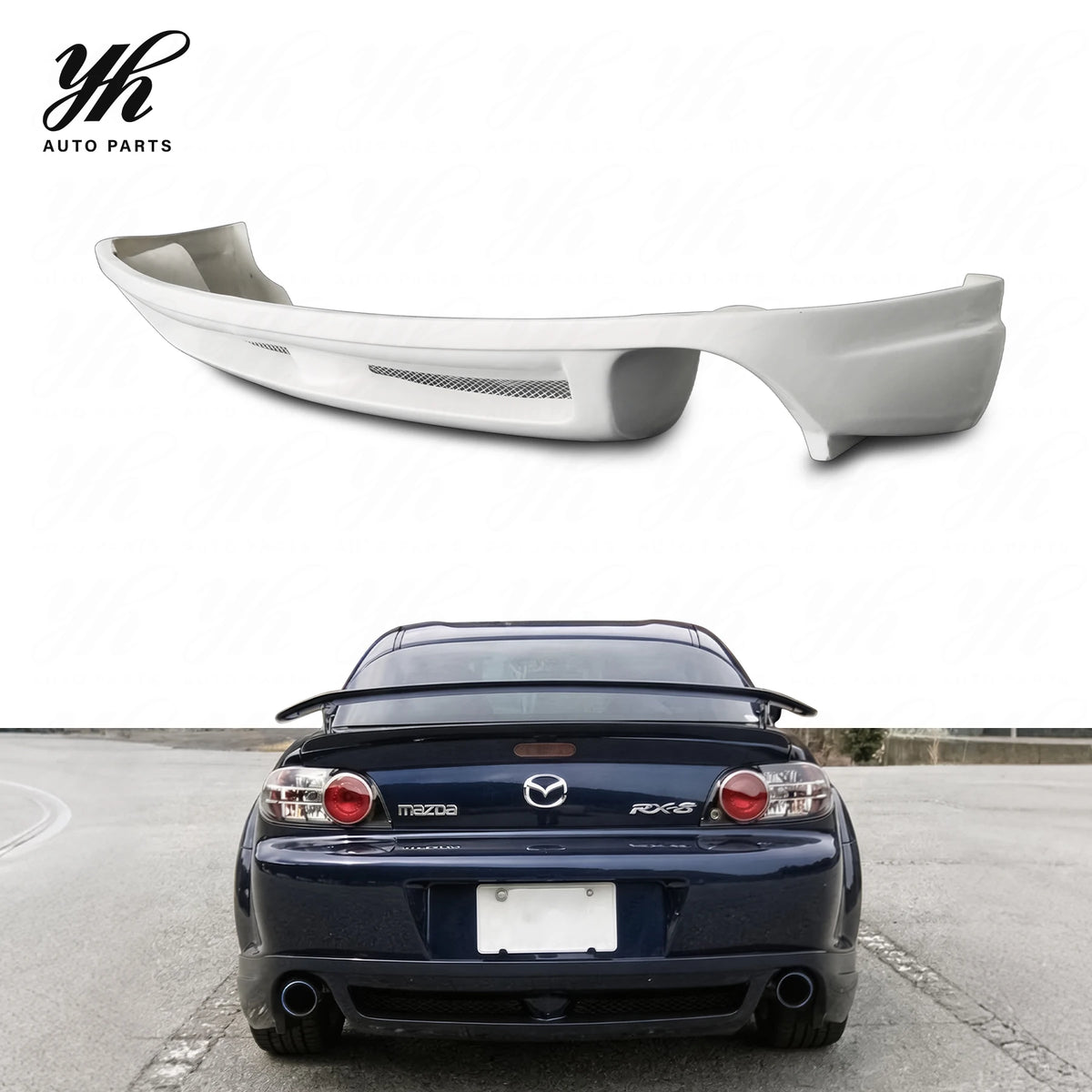 FRP  Rear Lip Splitter for Glass Fiber RX8 Car Styling