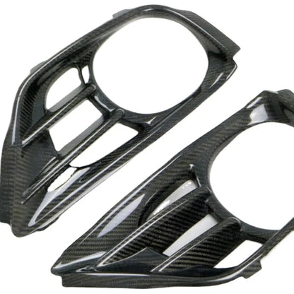 Carbon Fiber Exhaust Surround Shroud Heat Shield 2pcs Fit for 2008-2010 Skyline R35 GTR B Style