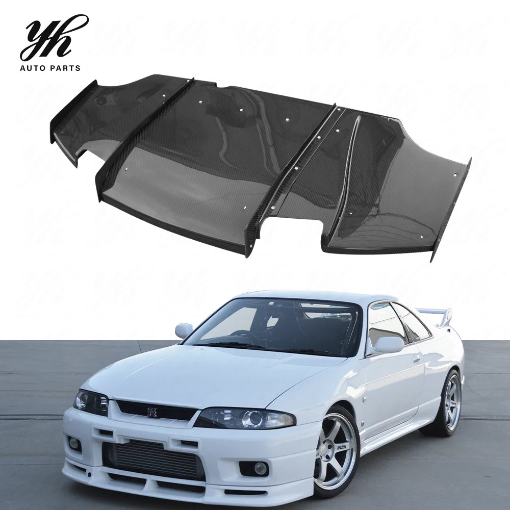 Yuhang High Quality 2008-2012 Evolution 10 EVO X VS Style Rear Diffuser 5pcs Carbon Fiber Black with Easy Installation