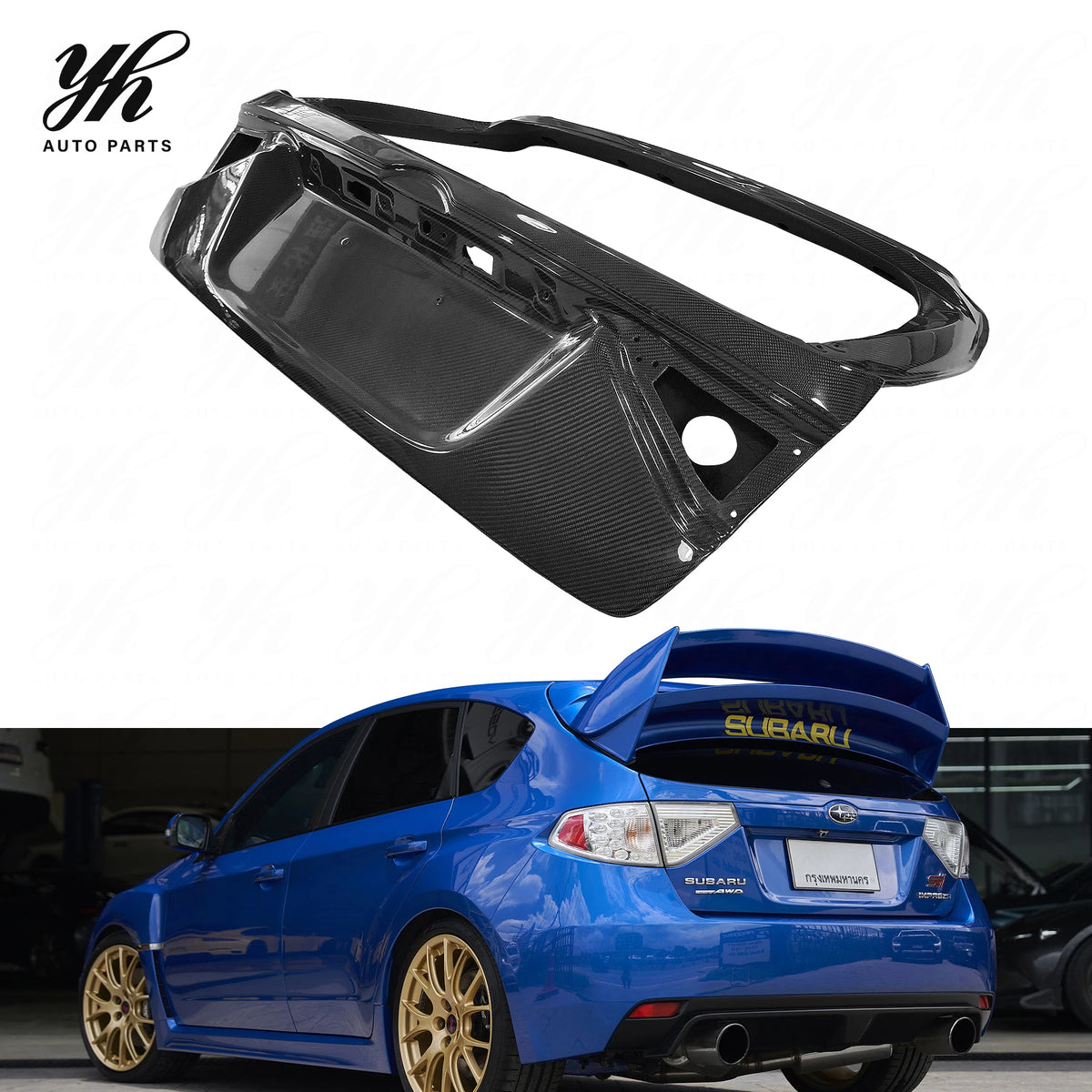 YH Brand Black Carbon Fiber Hatch Rear Trunk for GRB Model 1100 1972