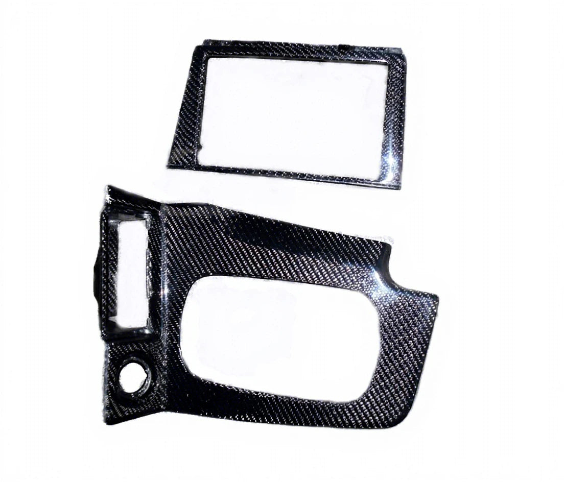 3K Twill Carbon Fiber RHD Radio Center Console Gear Surround Trim for Nissan Skyline GT-R GTR R34 BNR34 1999-2002