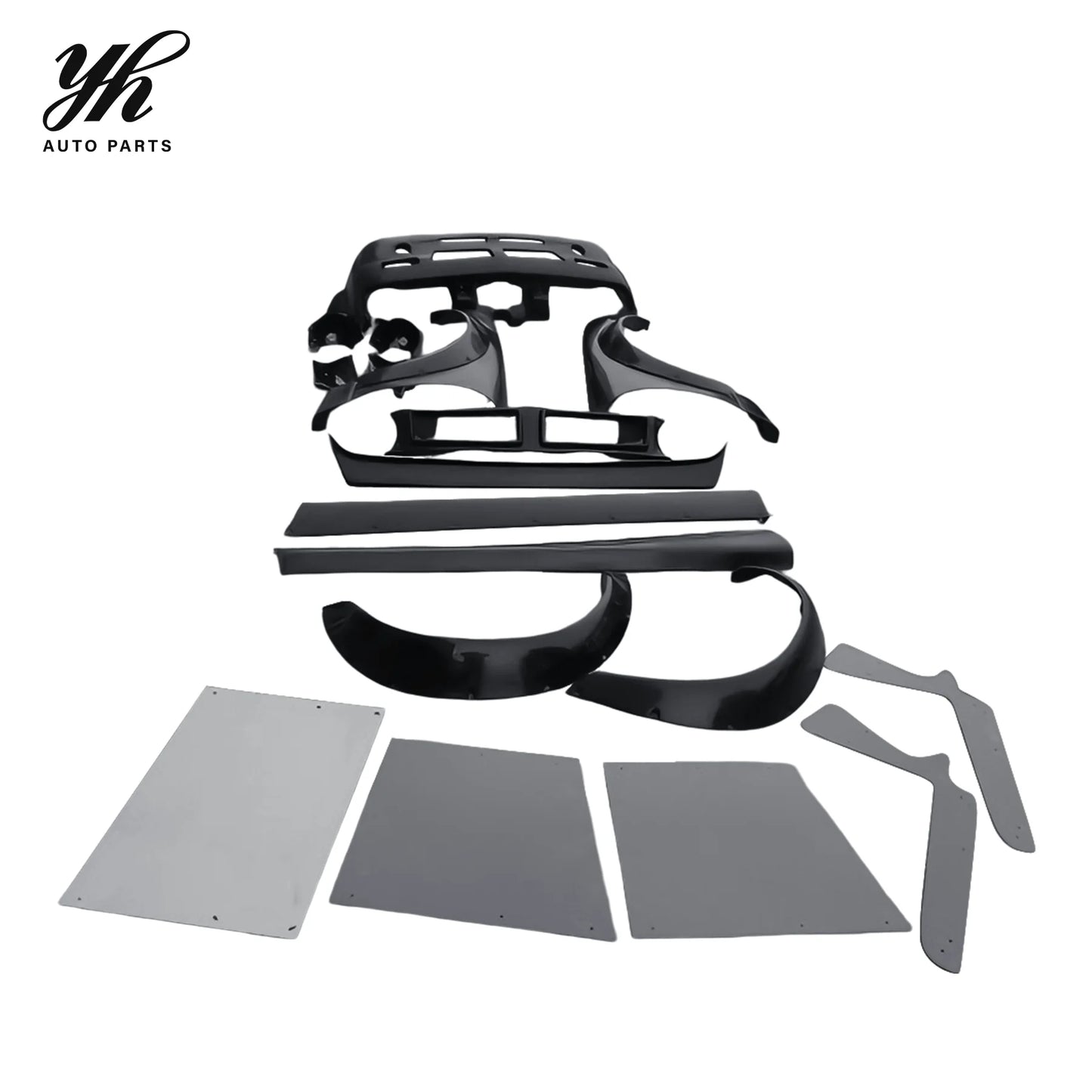 Rocket Bunny Carbon Fiber Glass Fiber Finish Body Kit Bumper Fender Spoiler for S14 (1993-1999) Black High Quality Easy