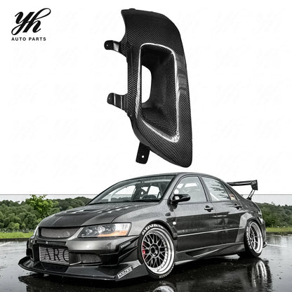 FOR 2001-2002  Evolution EVO 7-8-9 Carbon Fiber Headlight Air Intake Replacement LHS