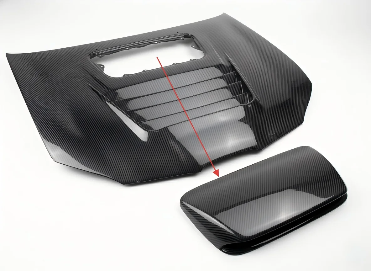 New YH Carbon Fiber OEM Bonnet Scoop for 06-07 GDC WRX 9