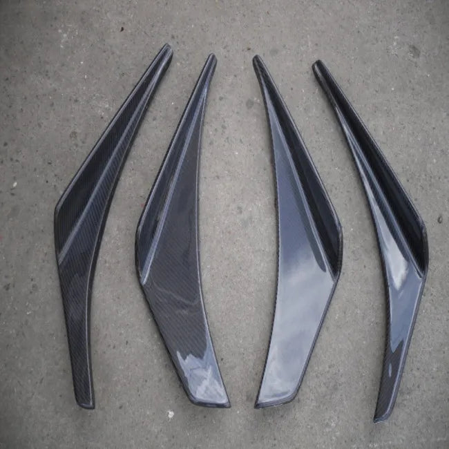 Carbon Fiber OEM Front Bumper 4pcs Splitter Front Bumper Canardsfor Evolution Evo 7 CF