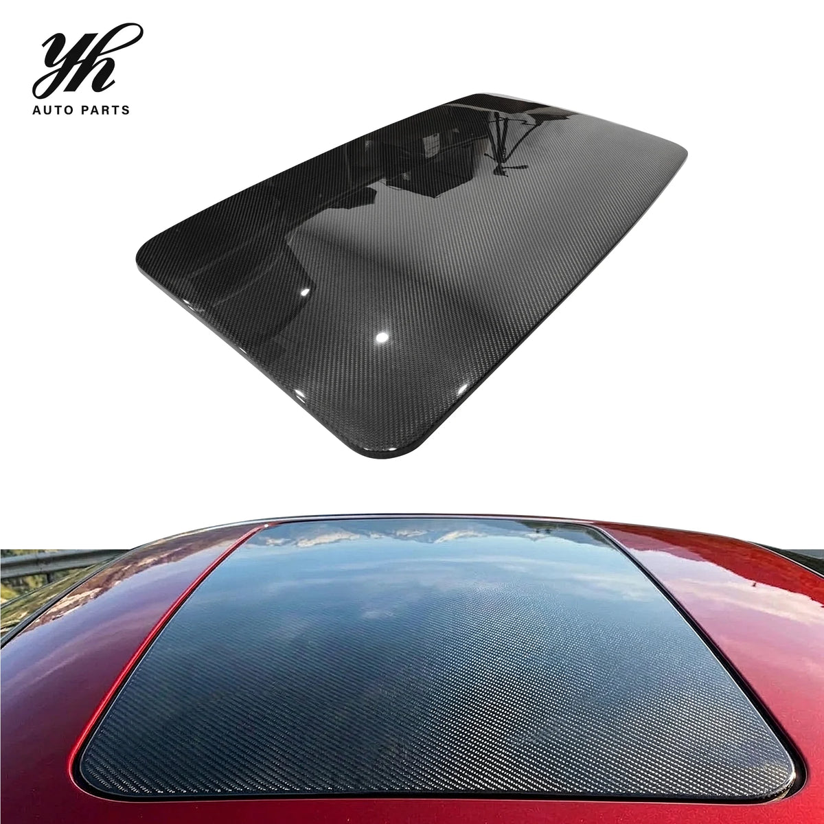 Nice Fitment Carbon Fiber CF Bodykit for 1986-1991 RX7 FC3S Sun Roof Panel
