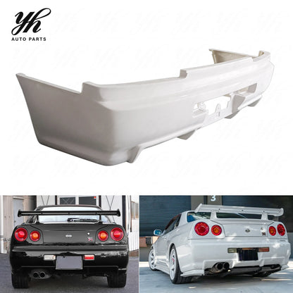New High Quality Glass Fiber Z-Tune Rear Bumper, Fits Skyline R34 GTR GTT, 100% Perfect Fitment