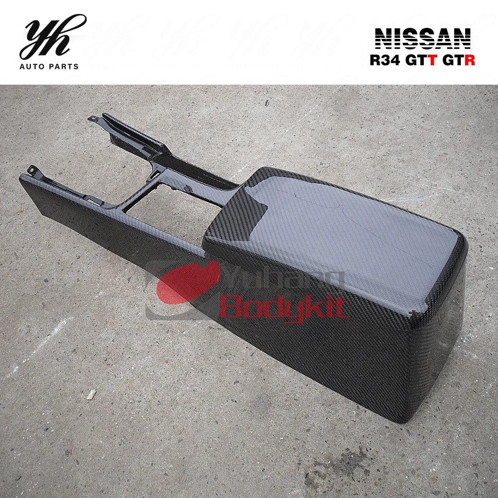 FOR R34 RHD CENTRE CONSOLE with ARMREST COVER CARBON FIBER HANGER BAR