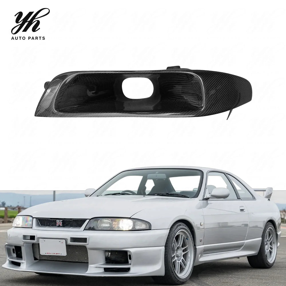 Headlight Cover Skyline R33 Carbon Fiber Headlight Air Intake Vents (LHS) CF