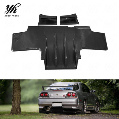 Auto Bodykit FRP Glass Fiber Rear Diffuser Full Set 5pcs Metal Fitting Kit Accessories 1995-1998 Skyline R33 GTR Black High