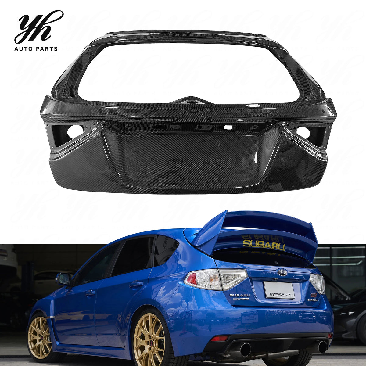 YH Brand Black Carbon Fiber Hatch Rear Trunk for GRB Model 1100 1972