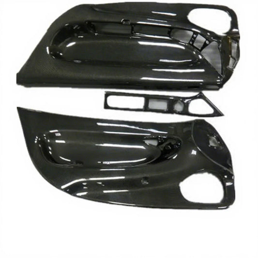Carbon Fiber RX7 FD3S 1992-1997 Inner Door RHD Panel Replacement Door Card Cover Trim 4 Pcs CF