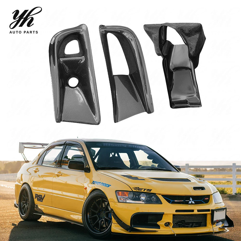 For 2003-2005 Evolution 8 VS Style Air Duct & Oil Clean Guide 3PCS Carbon Fiber