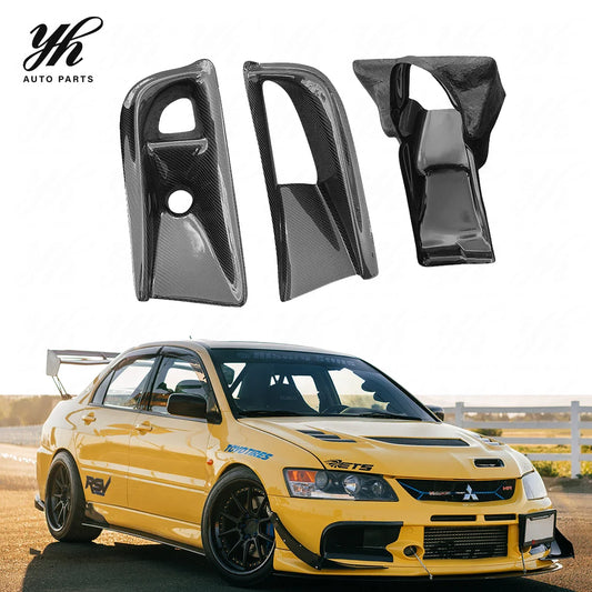 For 2003-2005 Evolution 8 VS Style Air Duct & Oil Clean Guide 3PCS Carbon Fiber