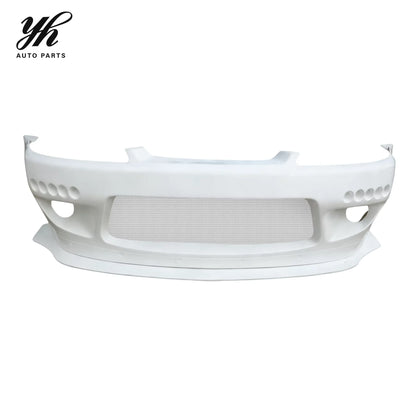 White Glass Fiber RB Style Front Bumper Lip Widebody Aero Kit for 1999-2002 Nissan Silvia S15 Exterior Upgrades