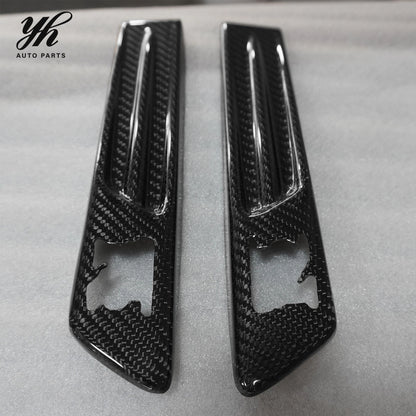 Glossy Carbon Fiber GTR Logo Badge Shell Protector 2Pcs Set for Nissan GTR R35 Exterior Styling Decoration Parts