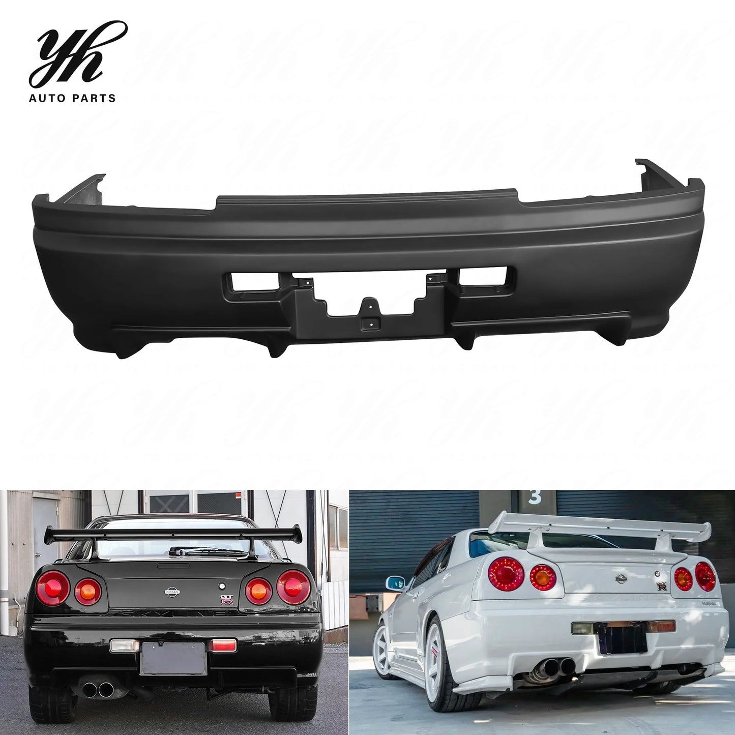 New High Quality Glass Fiber Z-Tune Rear Bumper, Fits Skyline R34 GTR GTT, 100% Perfect Fitment