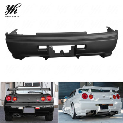 New High Quality Glass Fiber Z-Tune Rear Bumper, Fits Skyline R34 GTR GTT, 100% Perfect Fitment