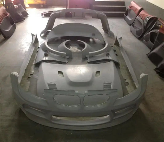 For 3series/E92/E93/M3 Wide Body Kit White Glass Fiber Front/Rear Bumpers/Side Skirts/Rear Lip/Fenders Retrofit/Upgrade