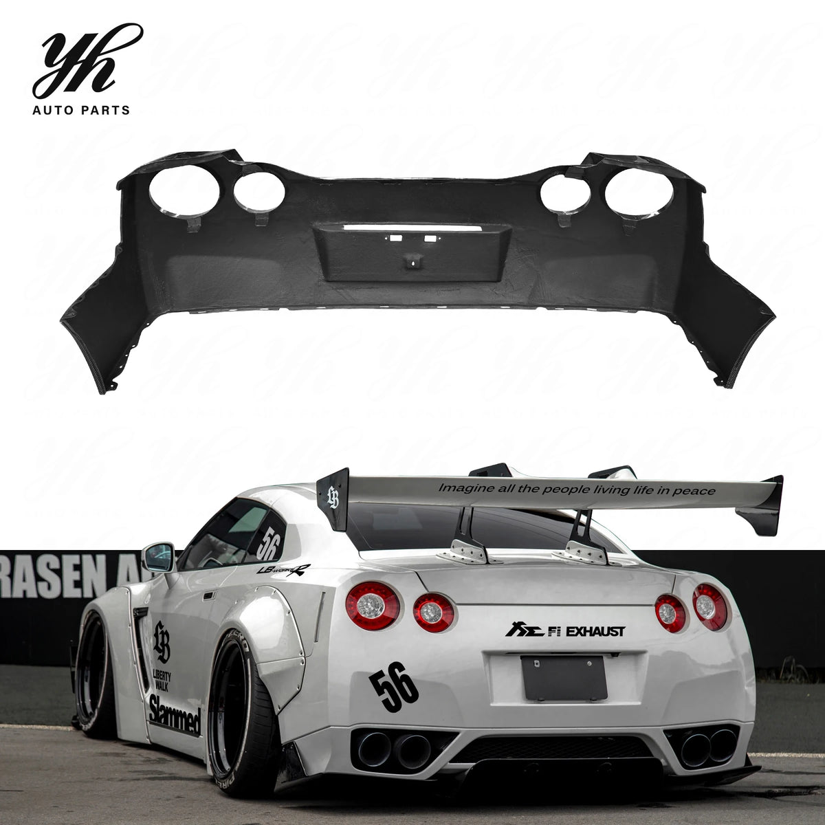 Carbon Fiber R35 OEM GTR REAR Bumper ( Rear Lip Not Included) CF