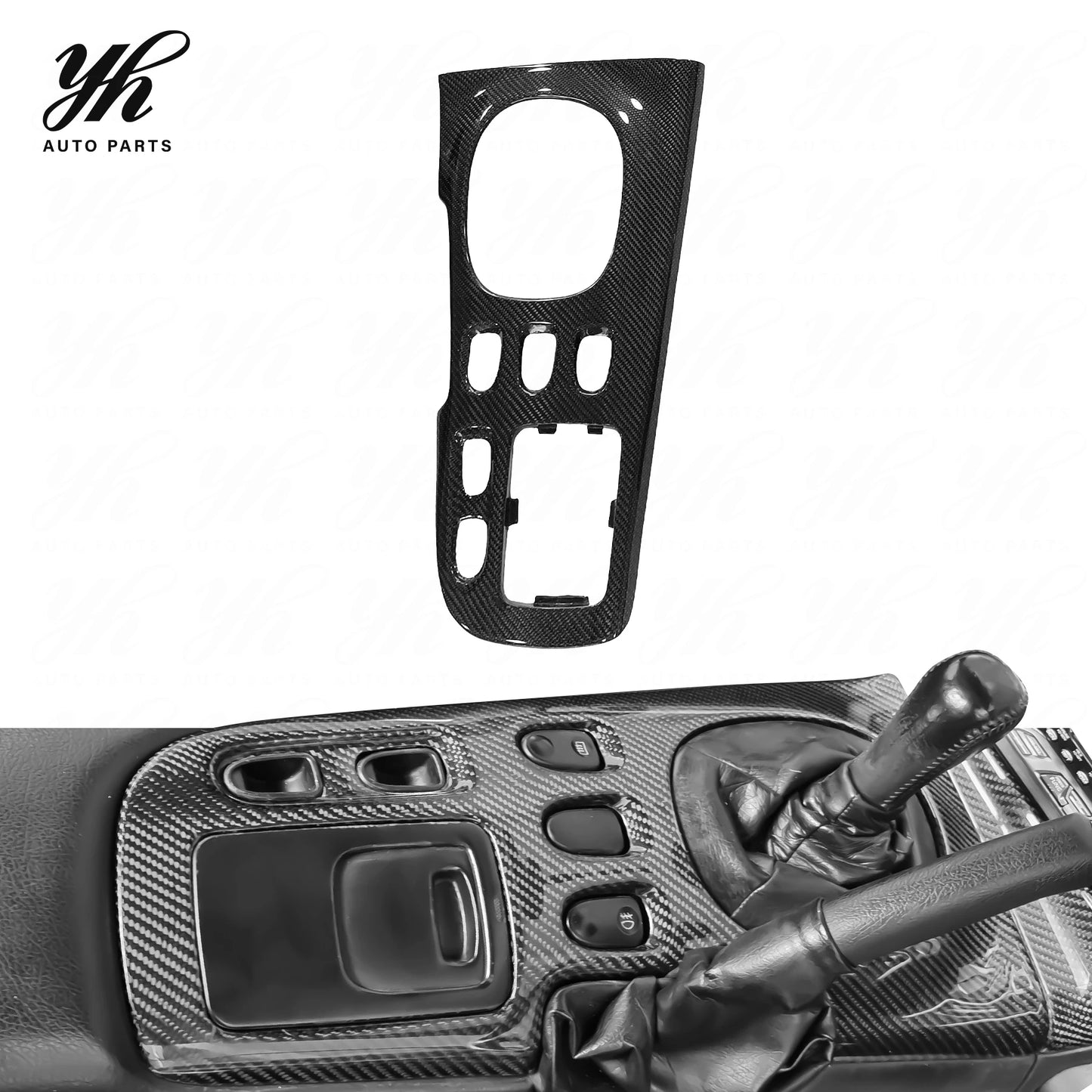 YH RX7 FD3S RHD Interior 4PCS High Quality Black Carbon Fiber CF OE665 Center Console