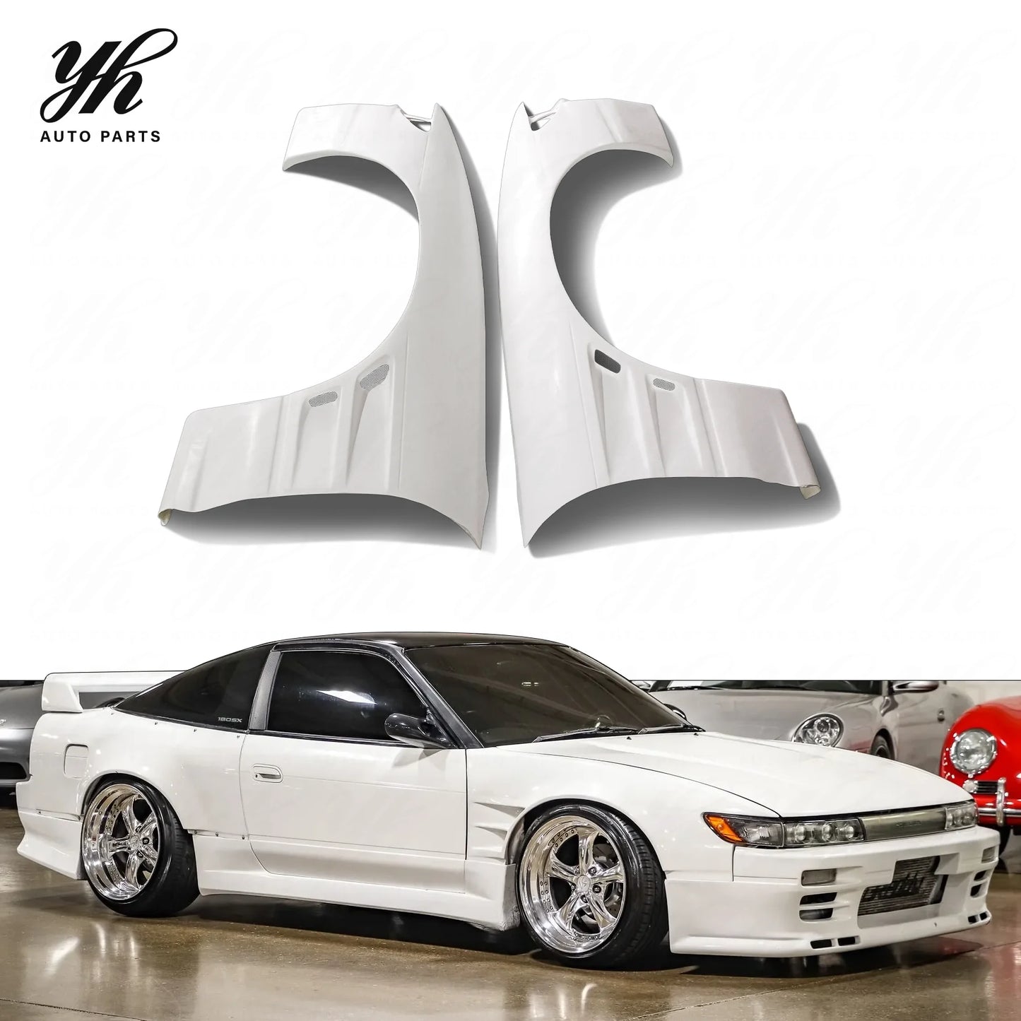 Glass Fiber Front Fender for Nissan S13 PS13 BN-Sports Style +25mm Wider