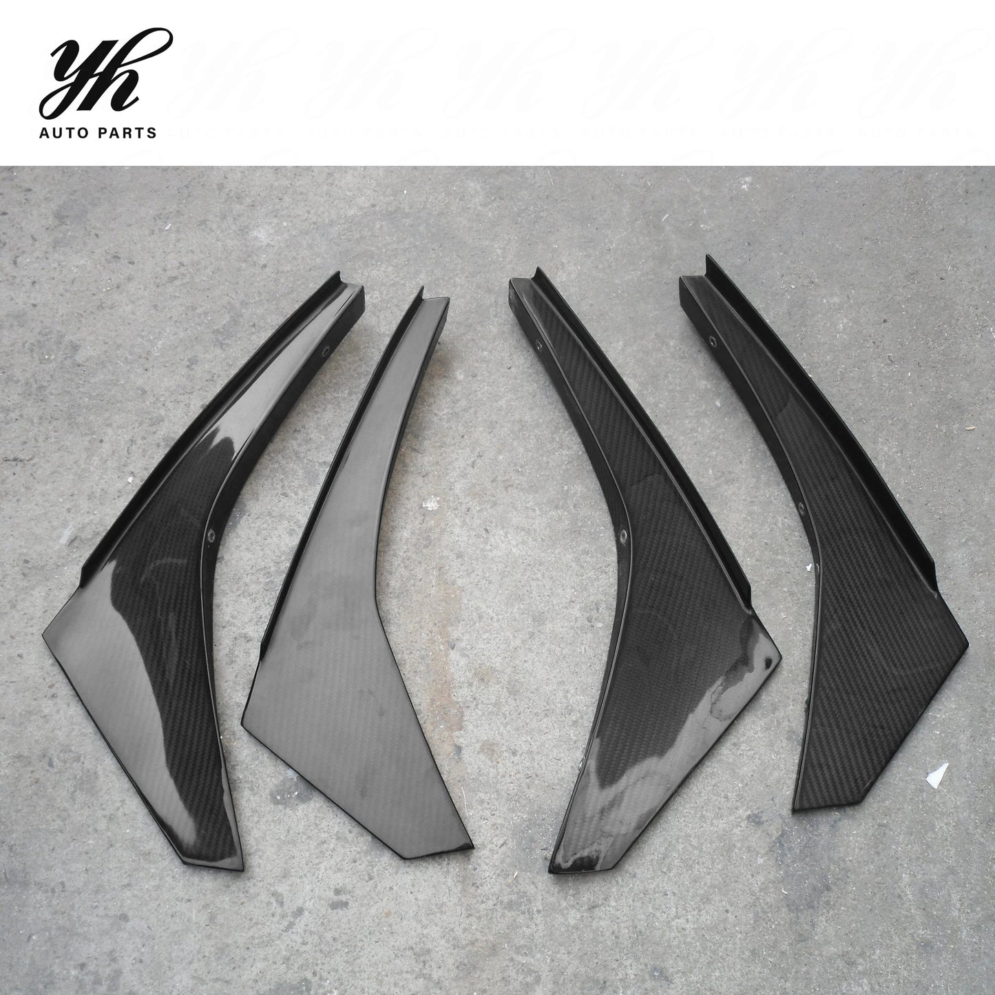 Carbon Fiber Front Bumper Canards Splitter for CF 2012-2015 Skyline R35 GTR DBA PASSWORD JDM STYLE Early Model 4pcs