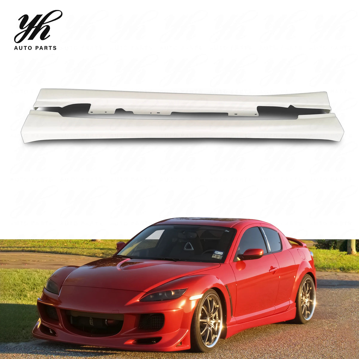 High Quality FRP Side Skirt for Glass Fiber RX8 Car Styling