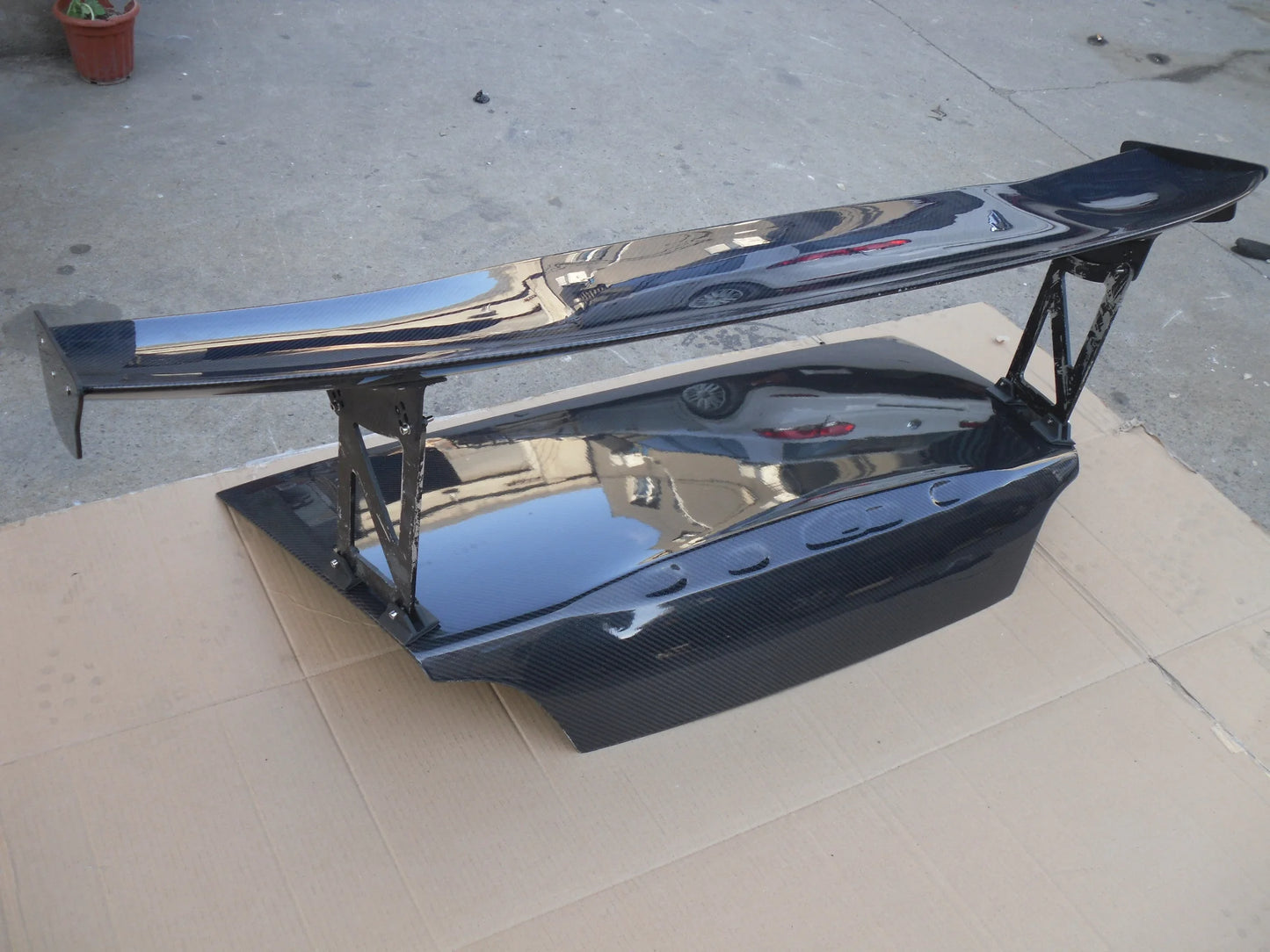Rear Wing Spoiler GT Wing 2000-2008 S2000 AP1 AP2 VTX Type 5 Style Carbon Fiber 1600 mm Single Deck High Gloss