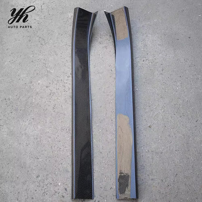 High Quality Carbon Fiber Door Sill Plate Step Panel Kick 2pcs Black Fit 2002-2008 350Z Z33 Fairlady VQ35 Auto Turning