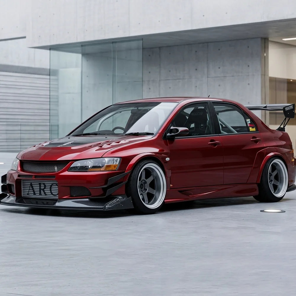 4pcs FRP Track Canards for Lancer Evolution 7-9 EVO Custom Performance Enhancement Model