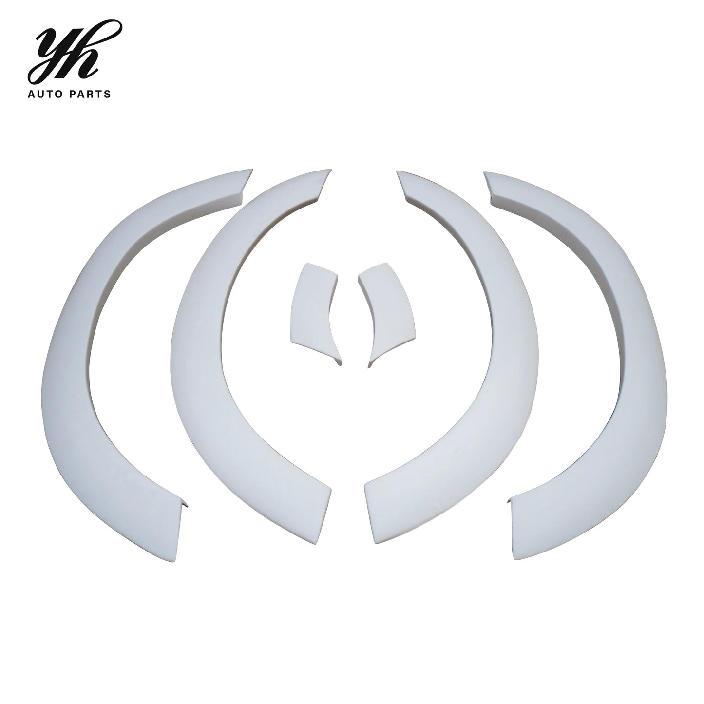 YH Black High Glossy Wheel Arches Extension for Skyline R33 GTST/GTR 400R 6pcs FRP Fiber Glass 100% Fitment Easily Installed