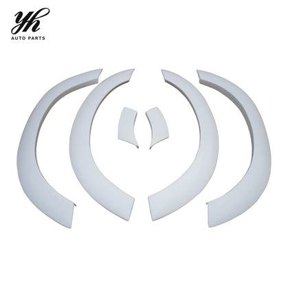 YH Black High Glossy Wheel Arches Extension for Skyline R33 GTST/GTR 400R 6pcs FRP Fiber Glass 100% Fitment Easily Installed