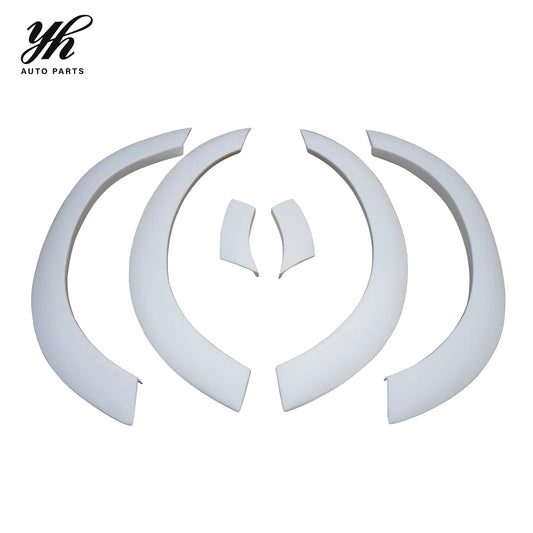YH Black High Glossy Wheel Arches Extension for Skyline R33 GTST/GTR 400R 6pcs FRP Fiber Glass 100% Fitment Easily Installed